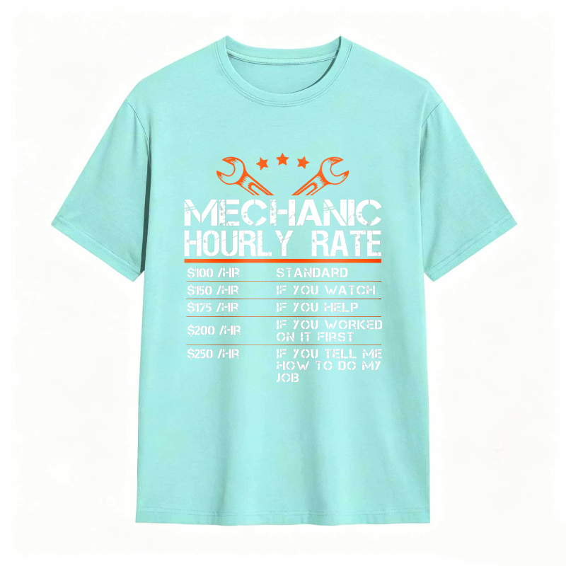 Dorawear™ Mechanic Hourly Rate Chart With Wrenches And Stars Unisex Classic T-shirt