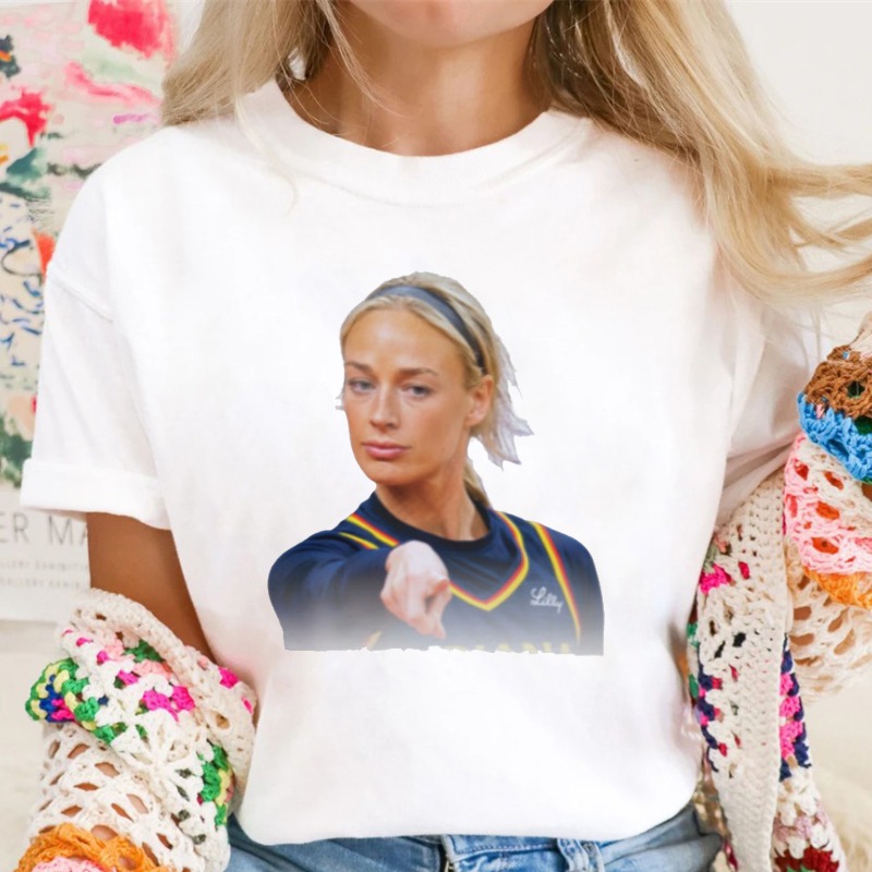 Blonde Woman Pointing Finger Graphic Unisex Classic T-shirt