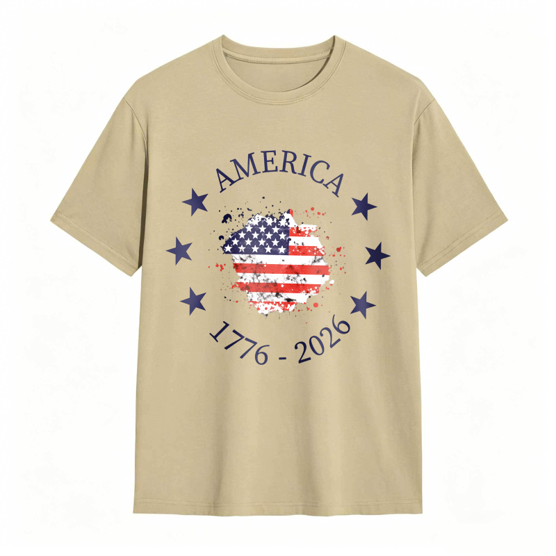 America 250th Anniversary Patriotic USA Flag Graphic Tee