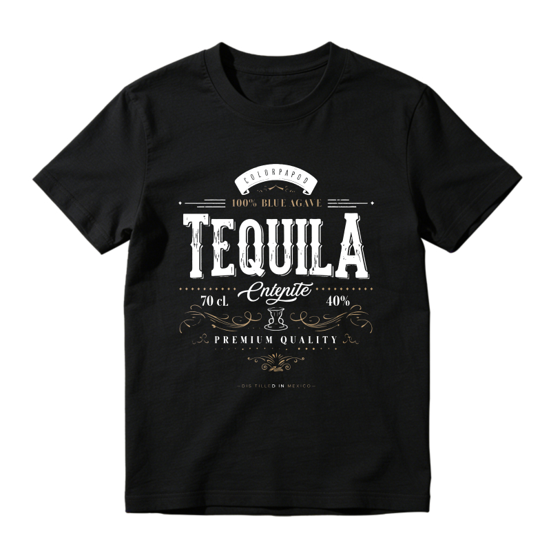 Tequila Label Design T-shirt