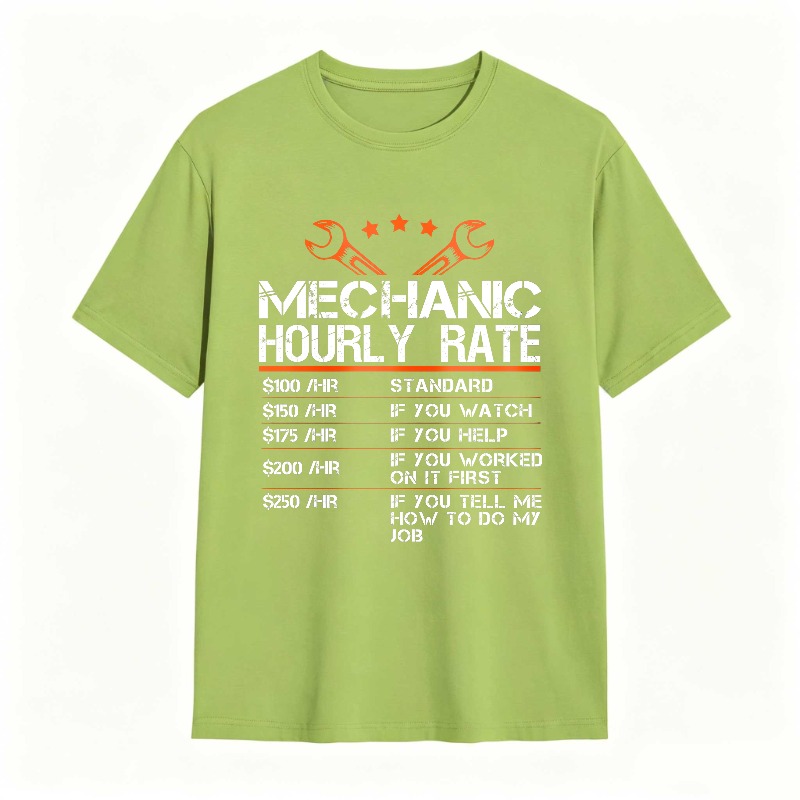 Dorawear™ Mechanic Hourly Rate Chart With Wrenches And Stars Unisex Classic T-shirt