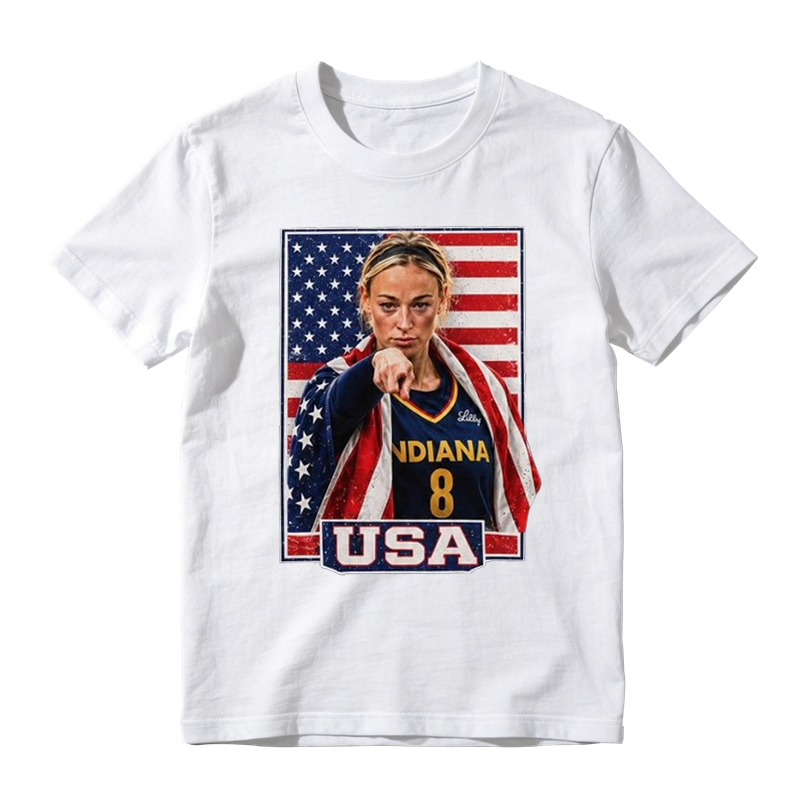 Sophie Cunningham American Flag Women’s Basketball Fan  Retro Tshirt  