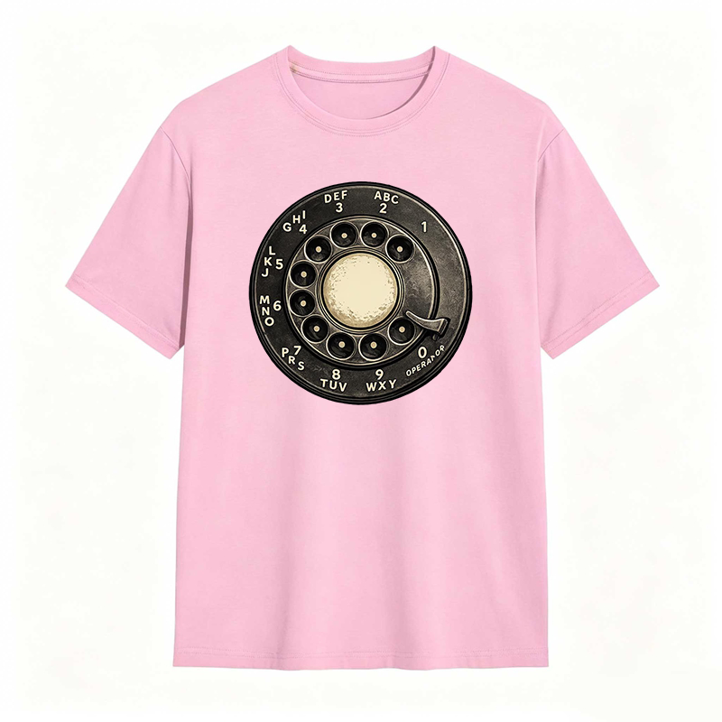 Retro Rotary Phone Dial Pattern T-shirt