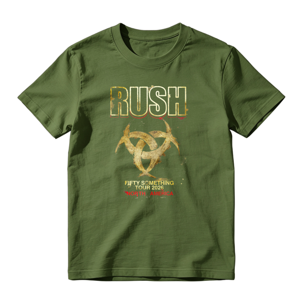 Rush Fifty Something Tour 2015 North America Band Logo Graphic T-shirt