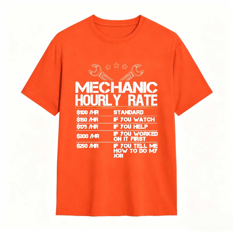 Dorawear™ Mechanic Hourly Rate Chart With Wrenches And Stars Unisex Classic T-shirt