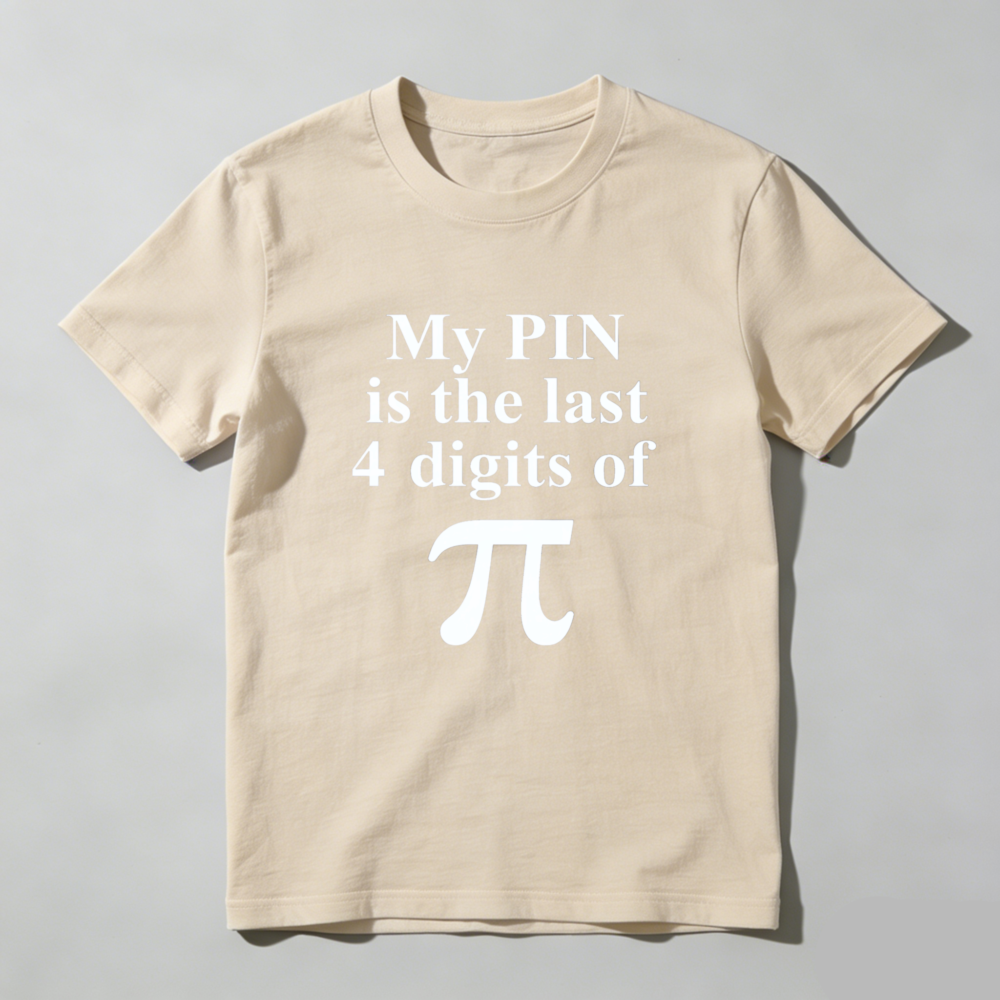Dorawear™ My Pin Is The Last 4 Digits Of Pi Pure Cotton Short Sleeve T Shirt-Dorawear