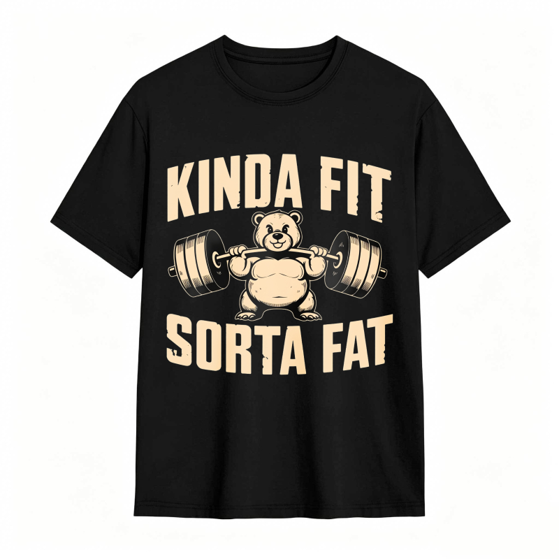 Dorawear™ Kinda Fit Sorta Fat Bear Lifting Barbell Unisex Classic T-shirt