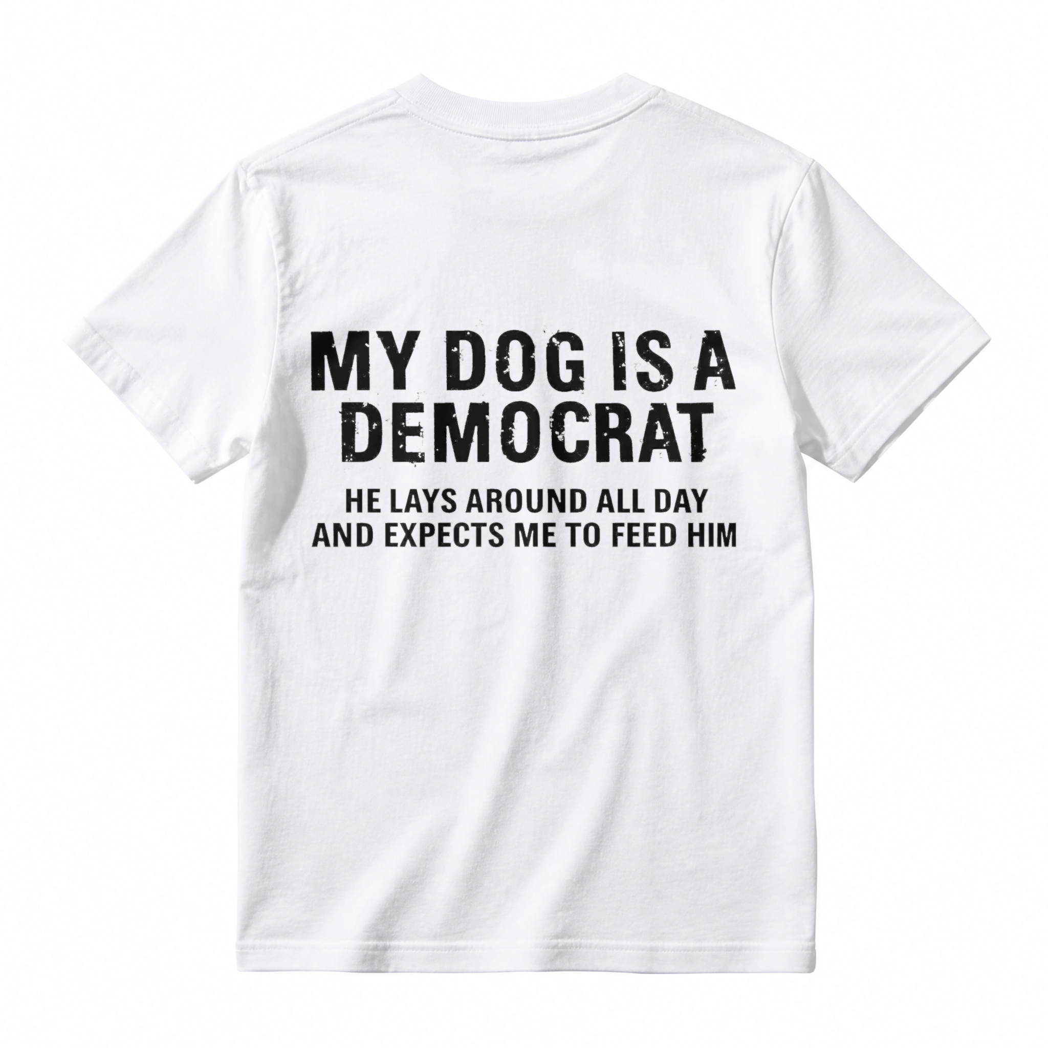 My Dog Is A Democrat He Lays Around All Day And Expects Me To Feed Him T-shirt