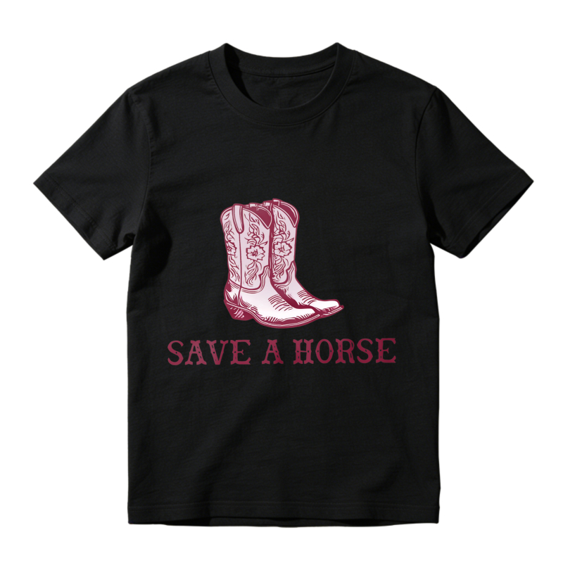 Cowboy Boots Save A Horse T-shirt
