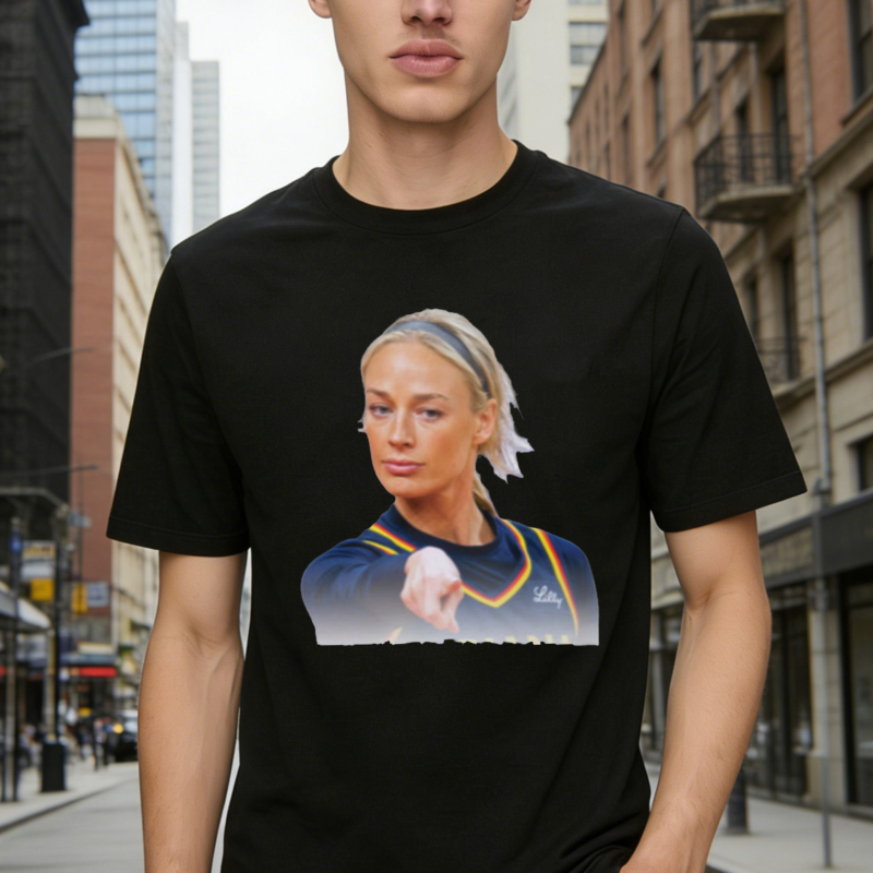 Blonde Woman Pointing Finger Graphic Unisex Classic T-shirt