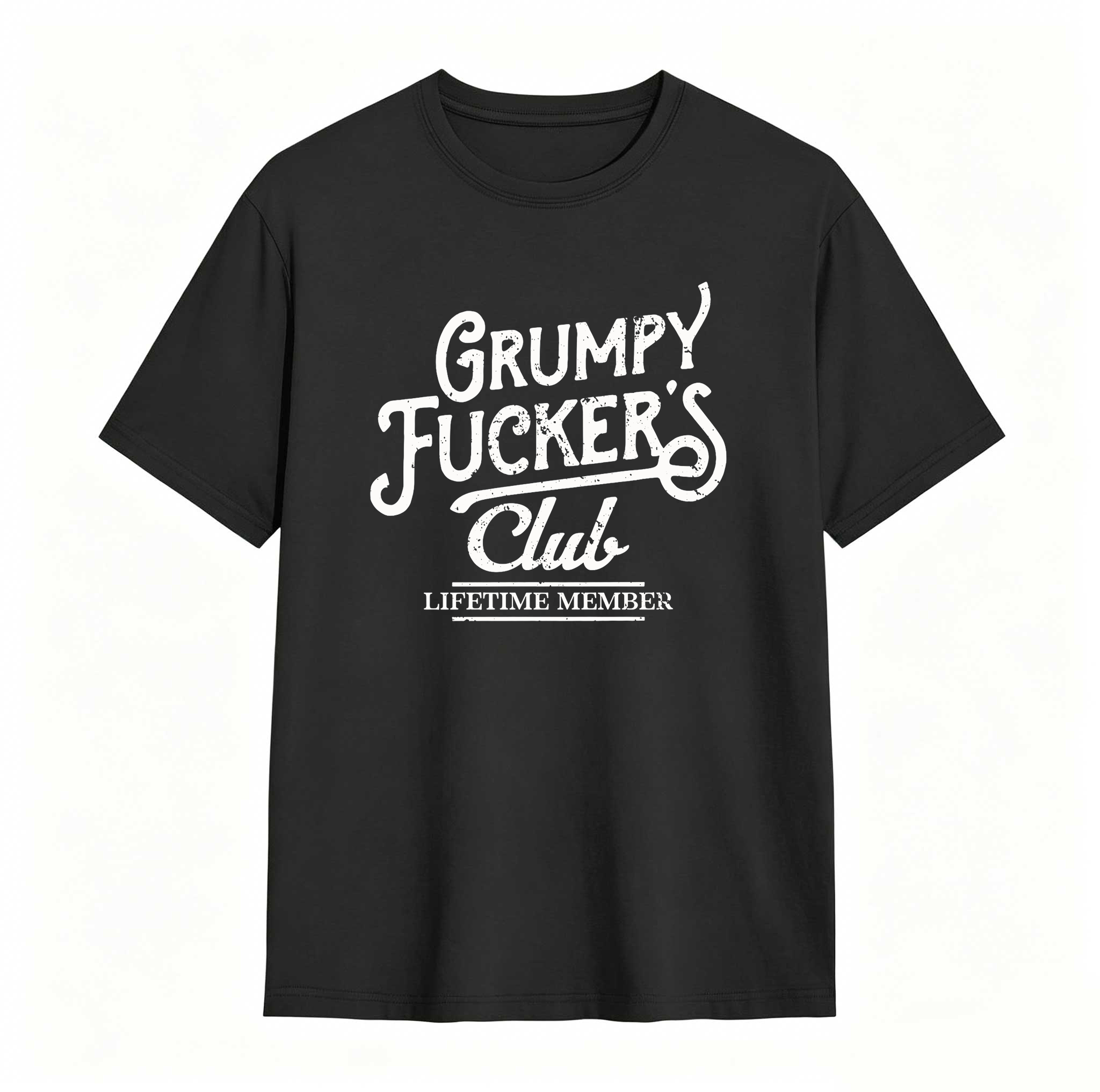 Dorawear™  Mens Funny T Shirts Grumpy F*ckers Club Sarcastic Graphic Novelty Tee For Men Mens Funny T Shirts Cool Vintage Fashion T-Shirt
