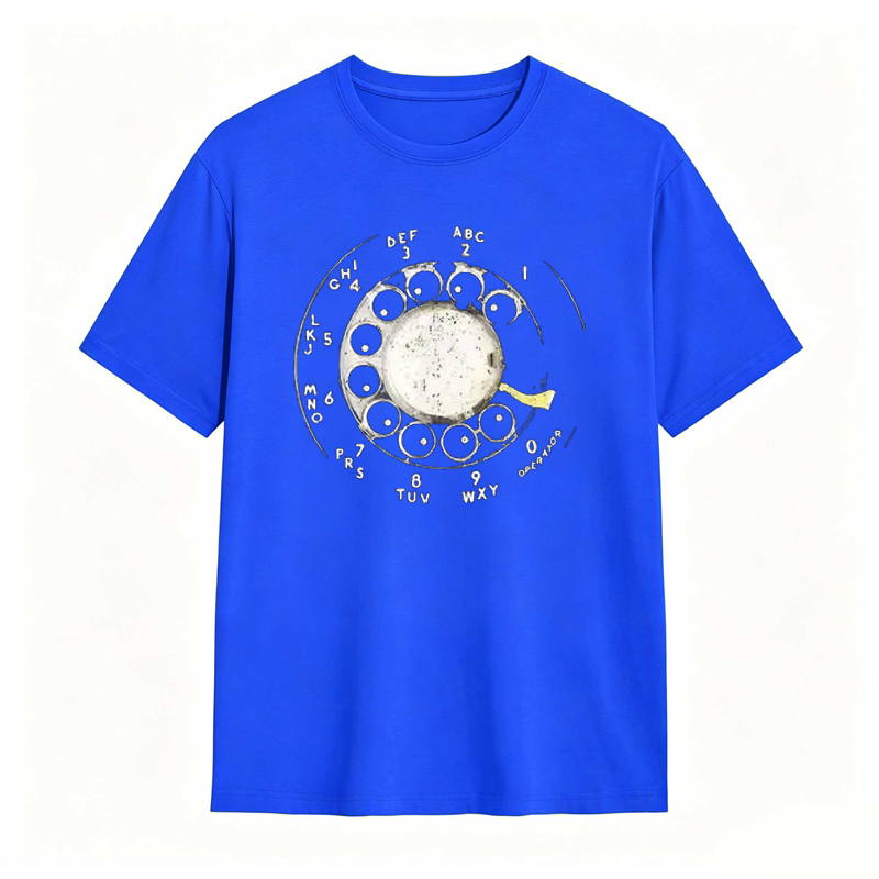 Vintage Rotary Phone Dial Pattern T-Shirt