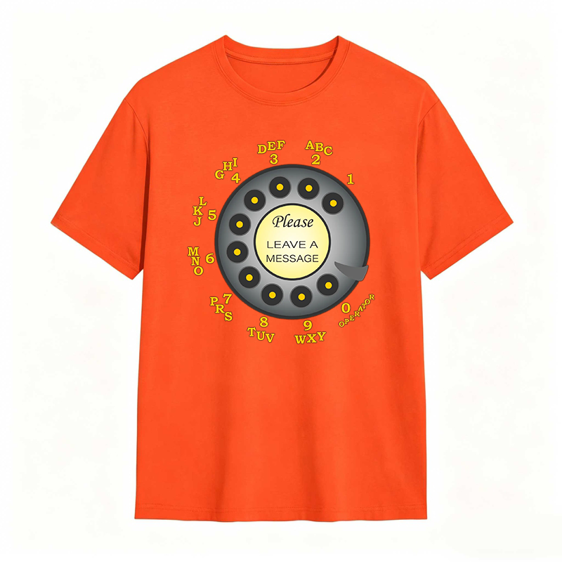 Retro Telephone Dial Please Leave A Message T-shirt