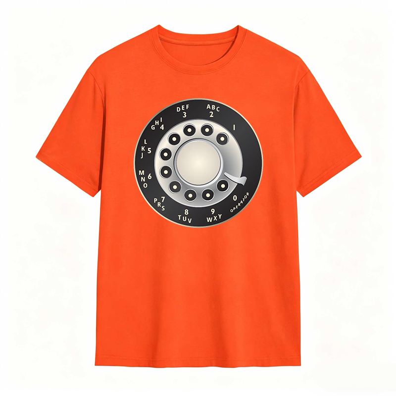 Rotary Dial Phone Pattern T-shirt