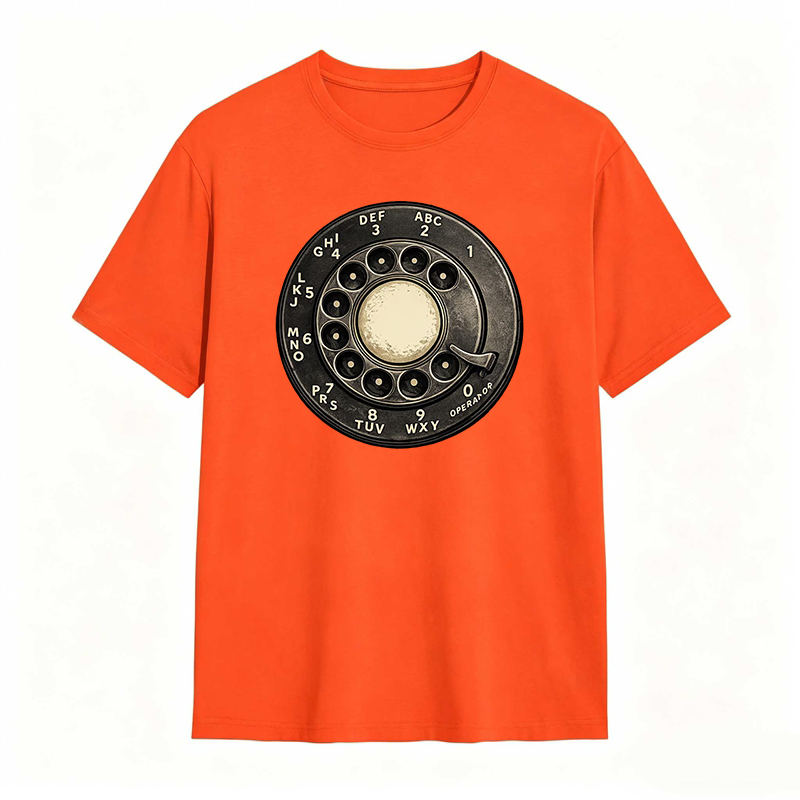 Retro Rotary Phone Dial Pattern T-shirt