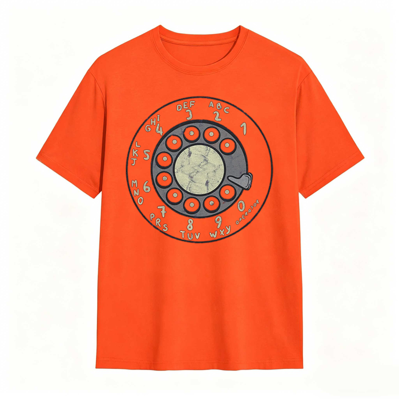 Retro Rotary Dial Phone Design T-shirt