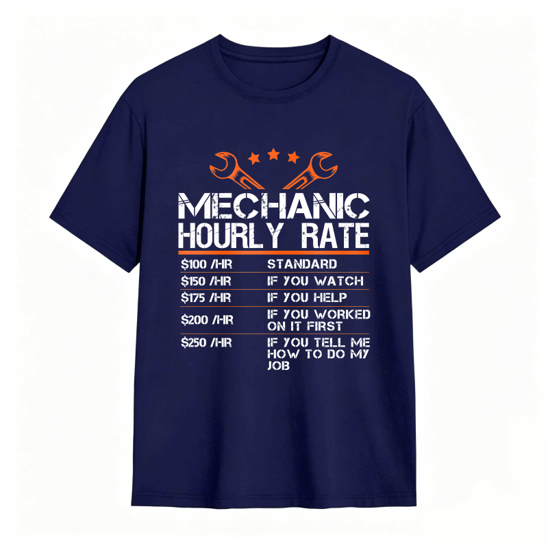 Dorawear™ Mechanic Hourly Rate Chart With Wrenches And Stars Unisex Classic T-shirt