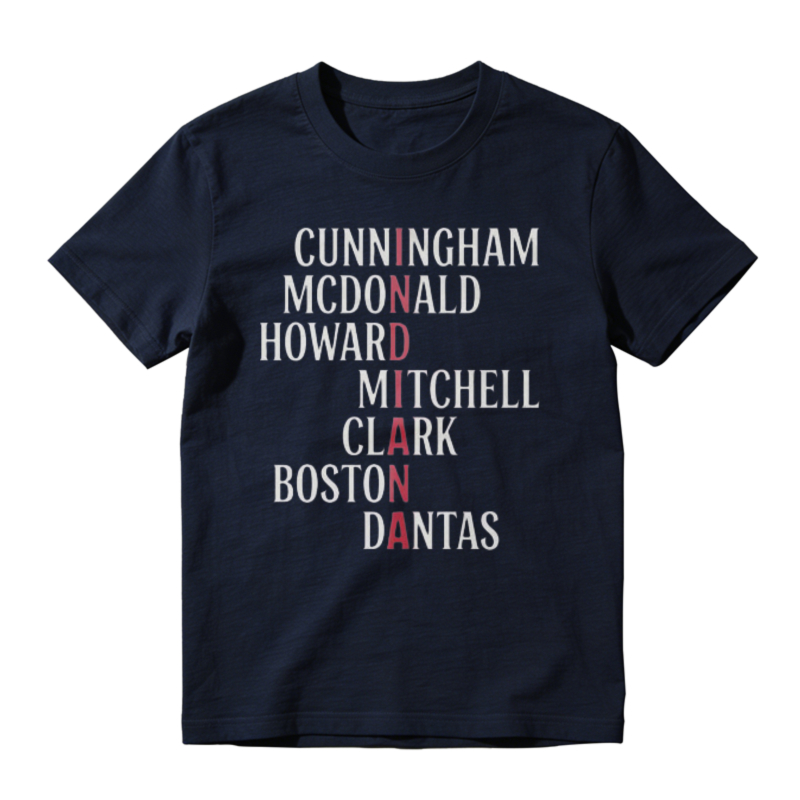 Cunningham Mcdonald Howard Mitchell Clark Boston Dantas Name List Unisex Classic T-shirt