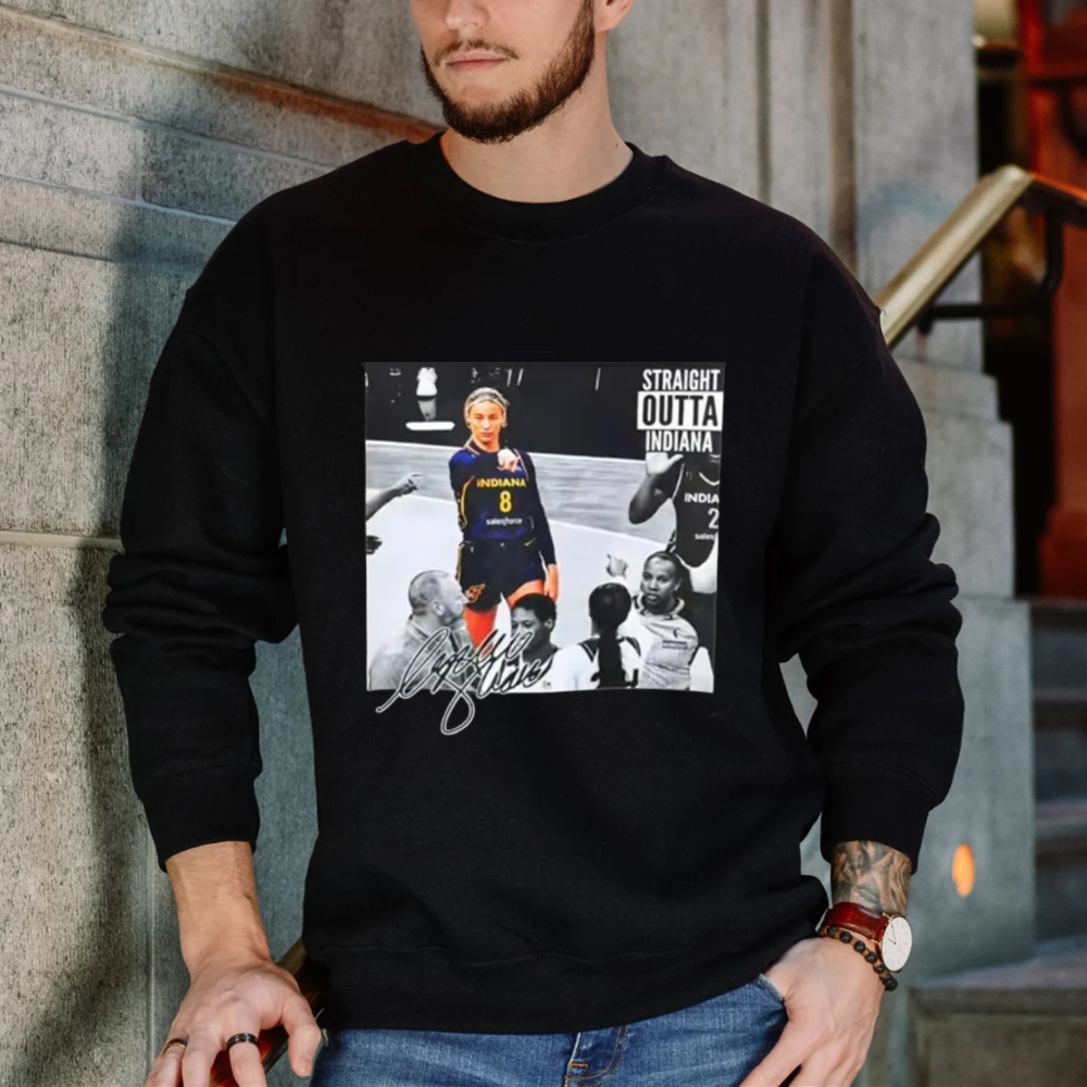 Straight Outta Indiana Volleyball Player Graphic Sweatshirt