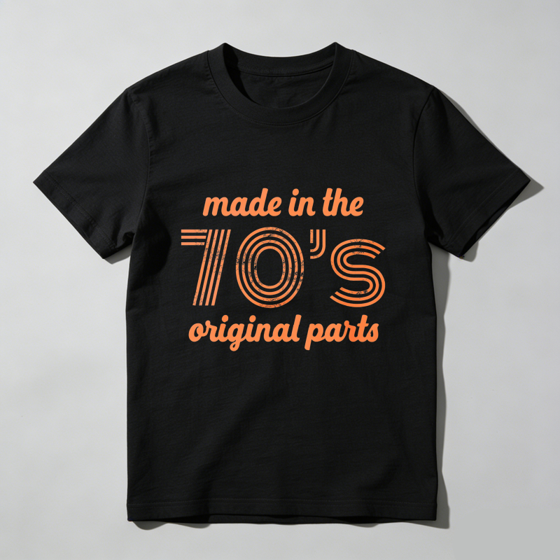 Dorawear™  Made In The 70s Original Parts T Shirt  100% cotton