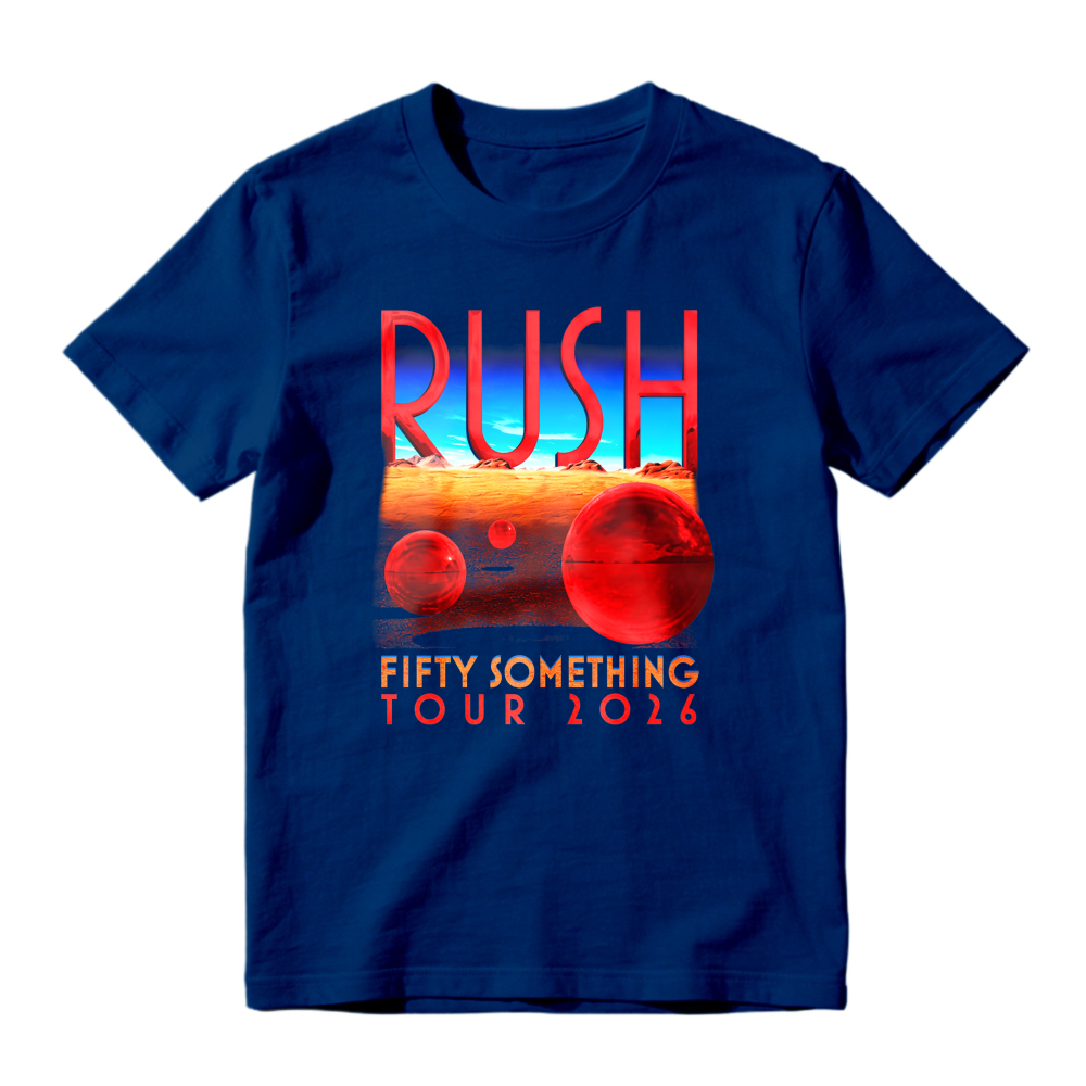Rush Fifty Something Tour 2026 Retro Sci-Fi Planet Graphic T-shirt