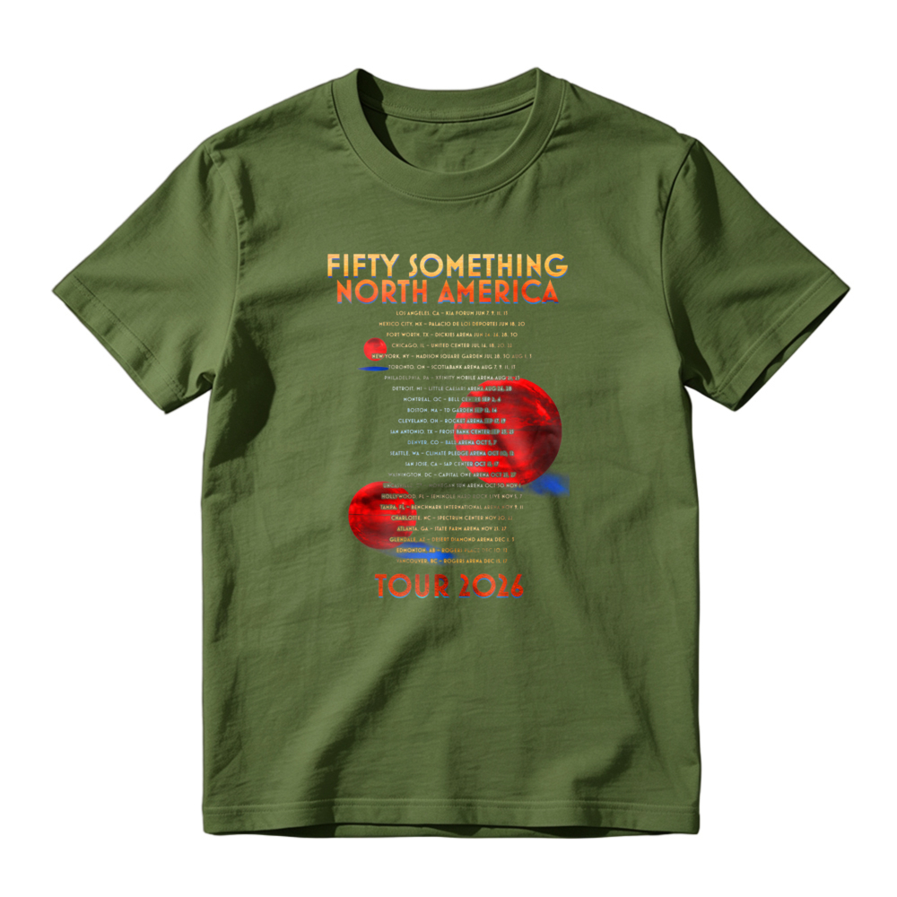 Fifty Something North America Tour 2026 Concert Dates Graphic T-shirt