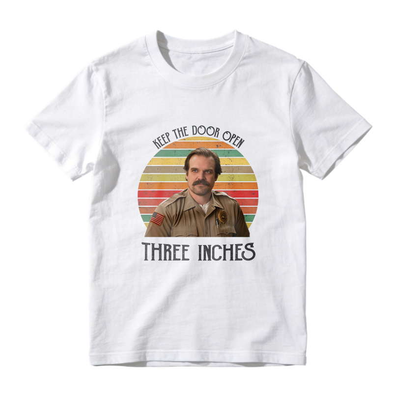 Keep The Door Open Three Inches Retro Vintage Style Unisex Classic T-shirt