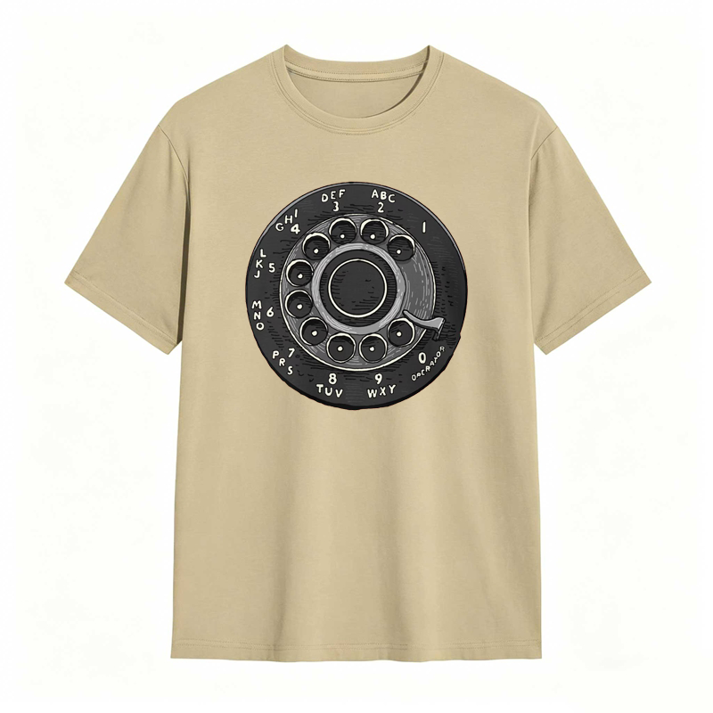 Rotary Phone Dial Pattern T-shirt
