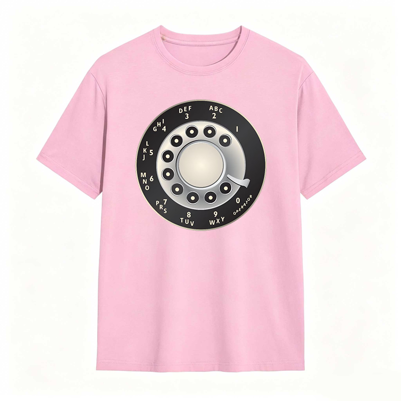 Rotary Dial Phone Pattern T-shirt