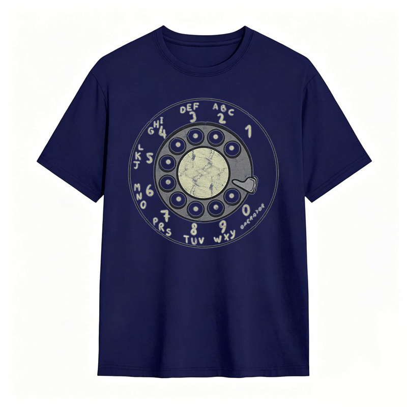 Retro Rotary Dial Phone Design T-shirt