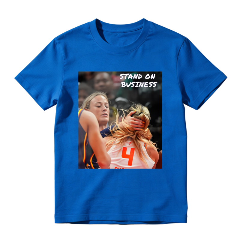 Stand On Business Basketball Player Hugging Graphic T-shirt