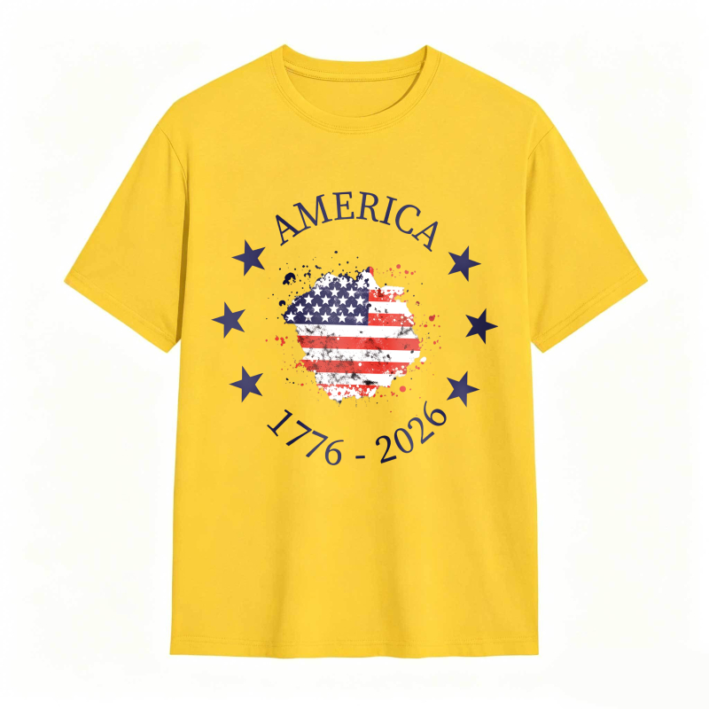 America 250th Anniversary Patriotic USA Flag Graphic Tee
