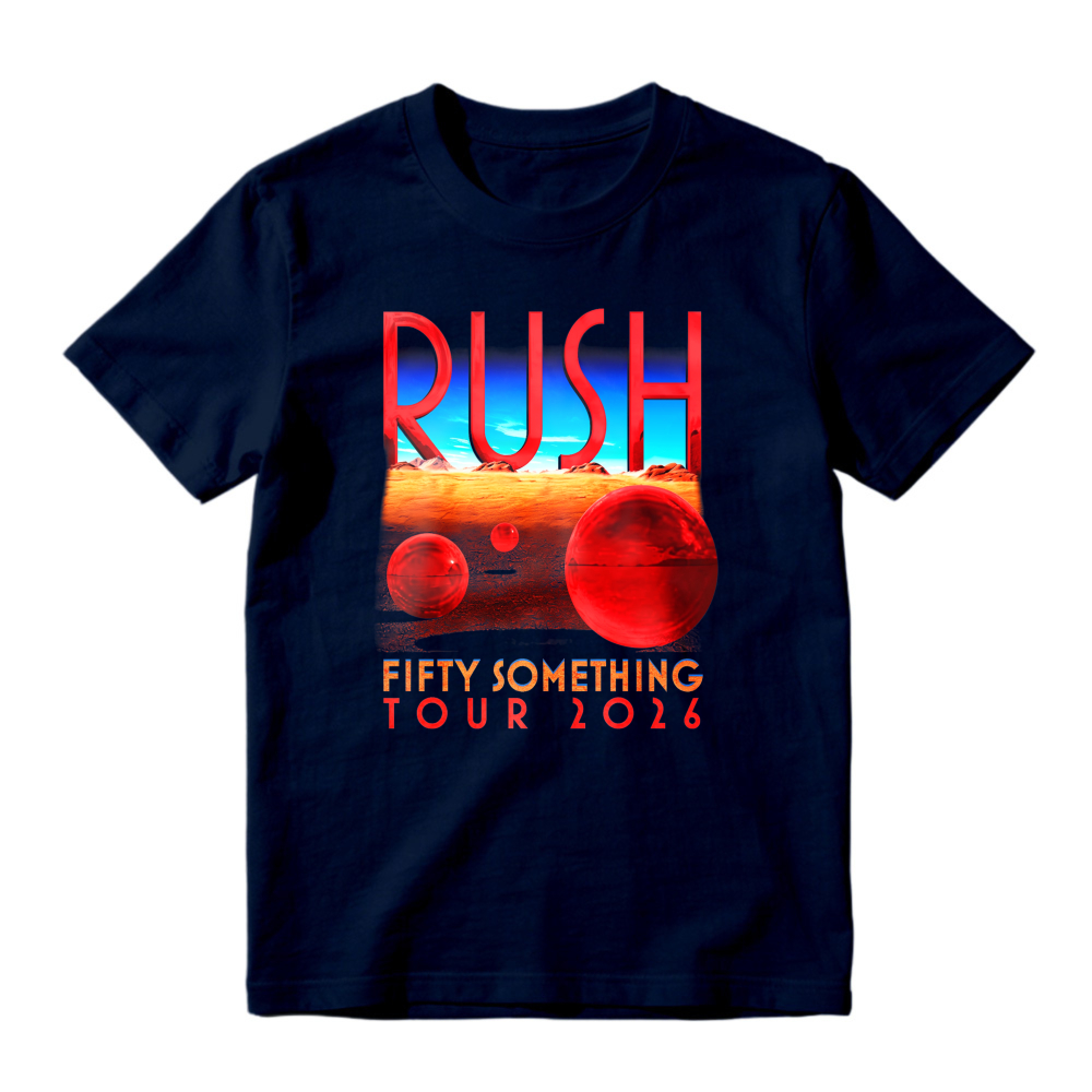 Rush Fifty Something Tour 2026 Retro Sci-Fi Planet Graphic T-shirt