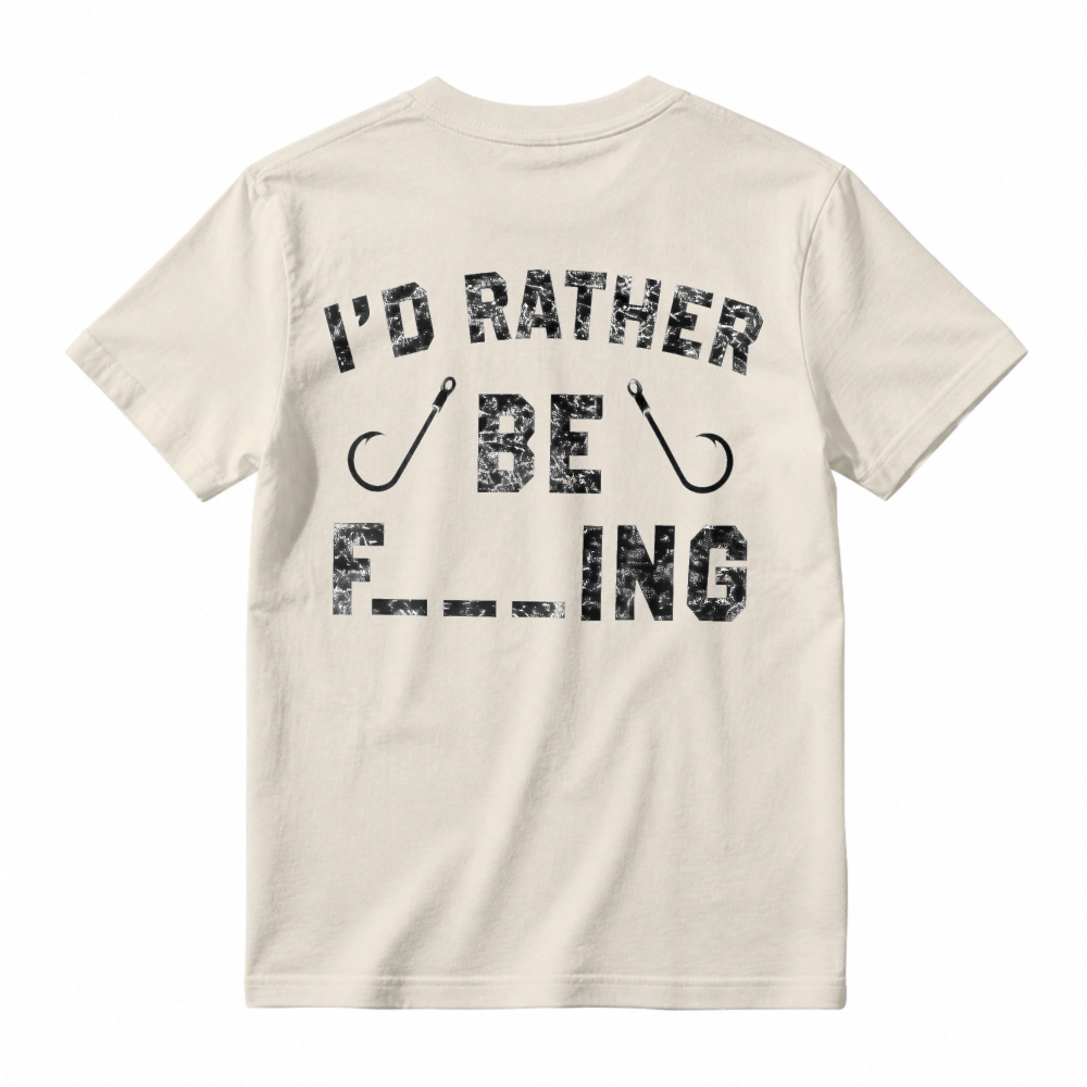 I Would Rather Be Fishing Hook Graphic T-shirt
