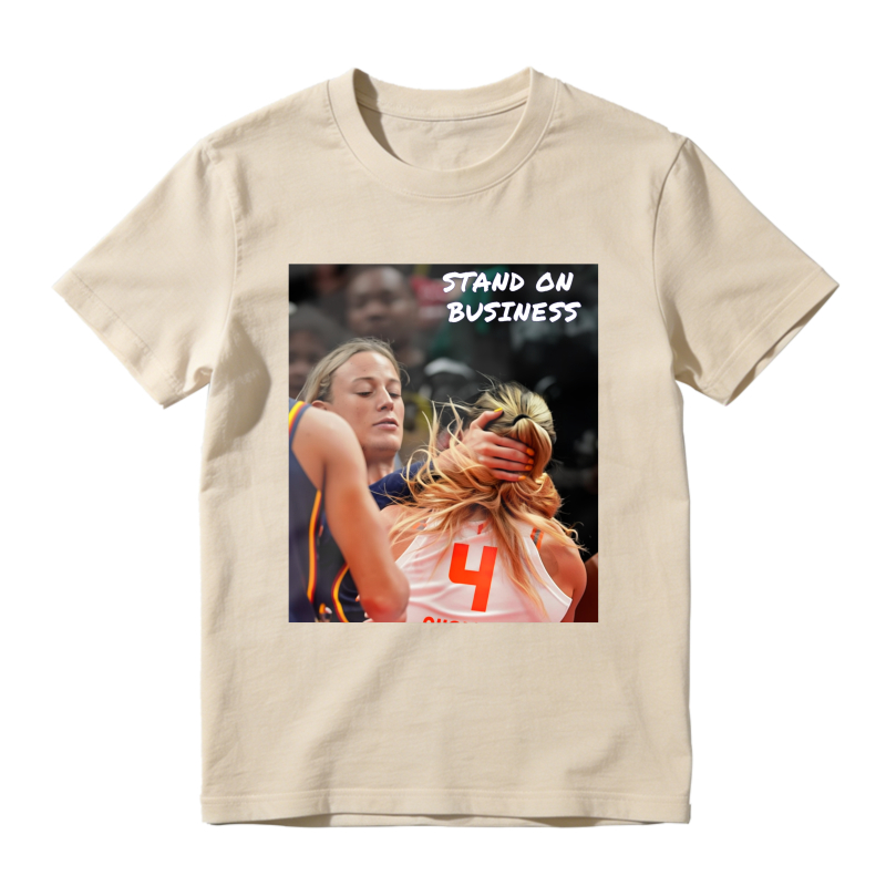 Stand On Business Basketball Player Hugging Graphic T-shirt