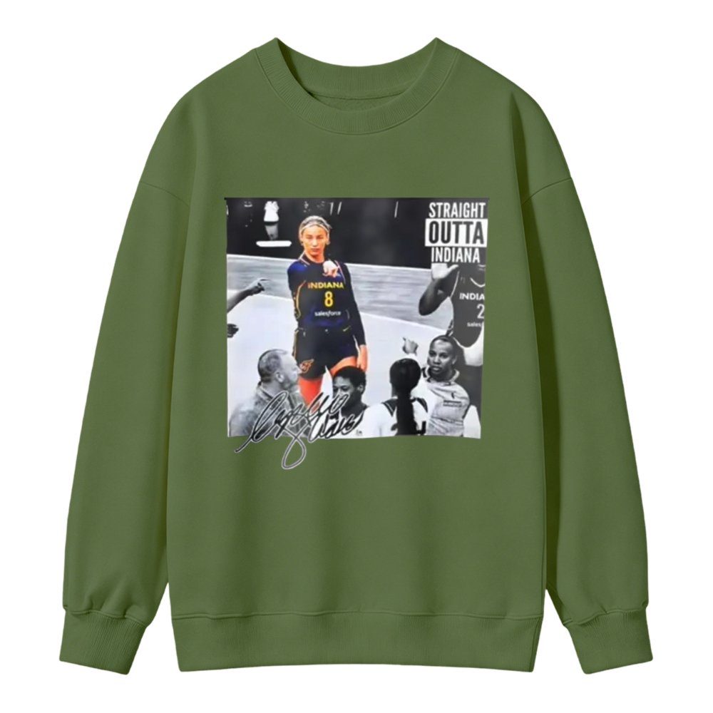 Straight Outta Indiana Volleyball Player Graphic Sweatshirt