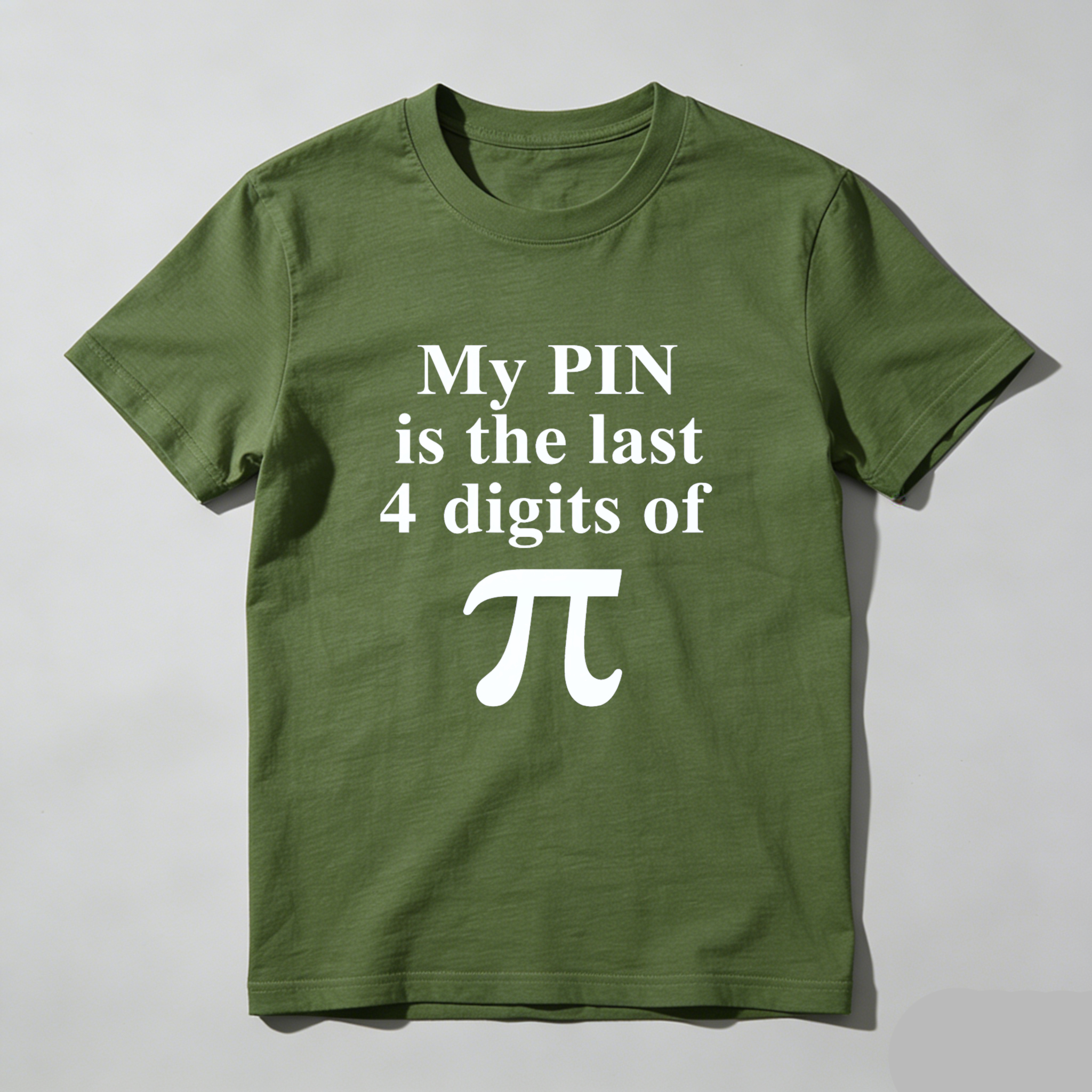 Dorawear™ My Pin Is The Last 4 Digits Of Pi Pure Cotton Short Sleeve T Shirt-Dorawear