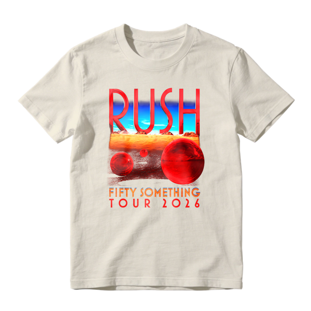 Rush Fifty Something Tour 2026 Retro Sci-Fi Planet Graphic T-shirt