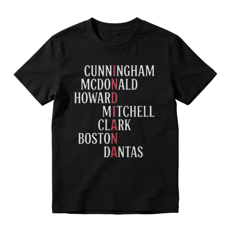 Cunningham Mcdonald Howard Mitchell Clark Boston Dantas Name List Unisex Classic T-shirt