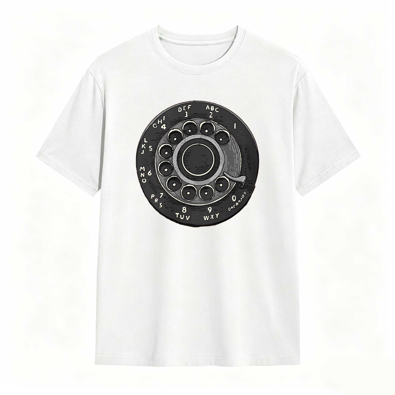 Rotary Phone Dial Pattern T-shirt