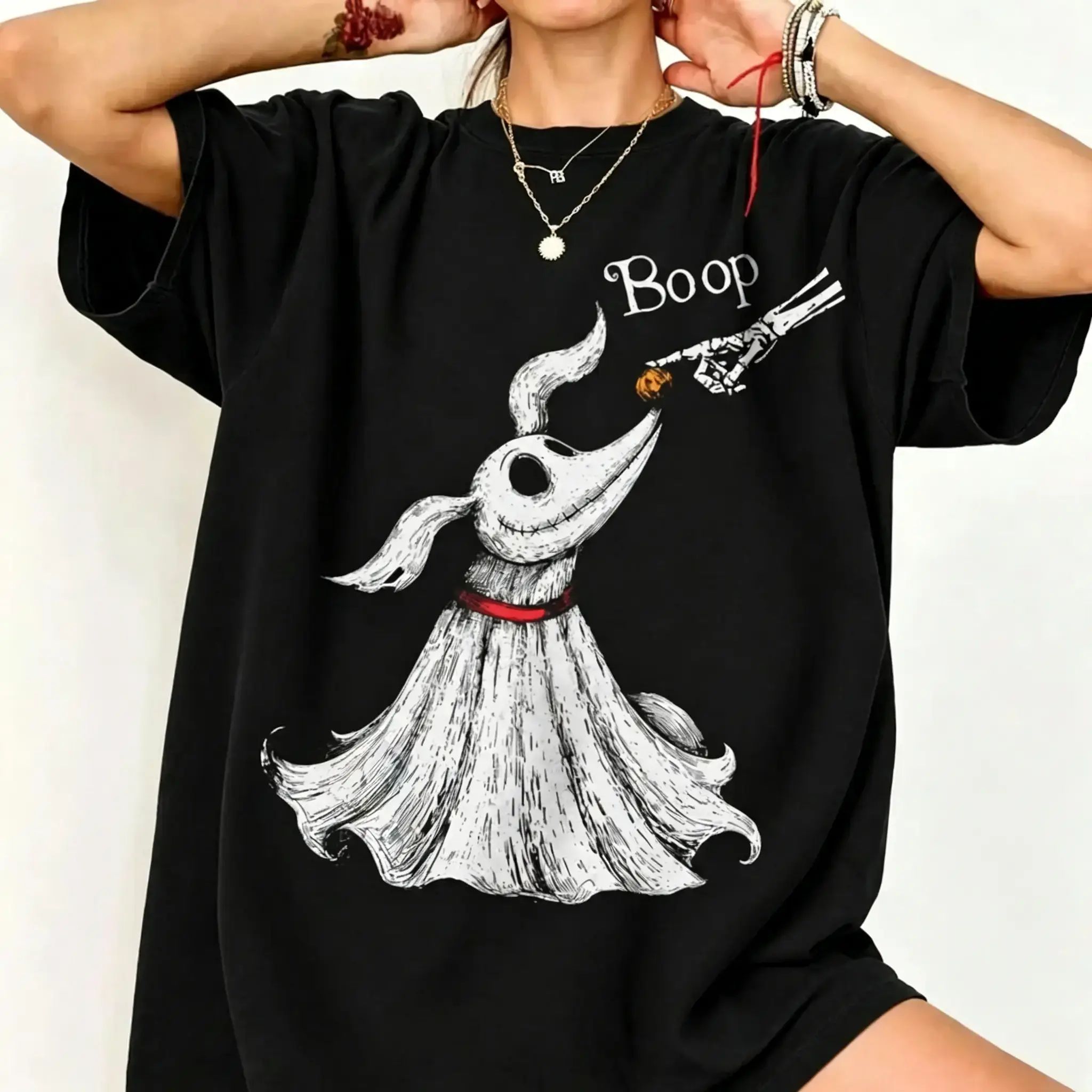 Zero Dog Boop Skeleton Hand Funny T-Shirt