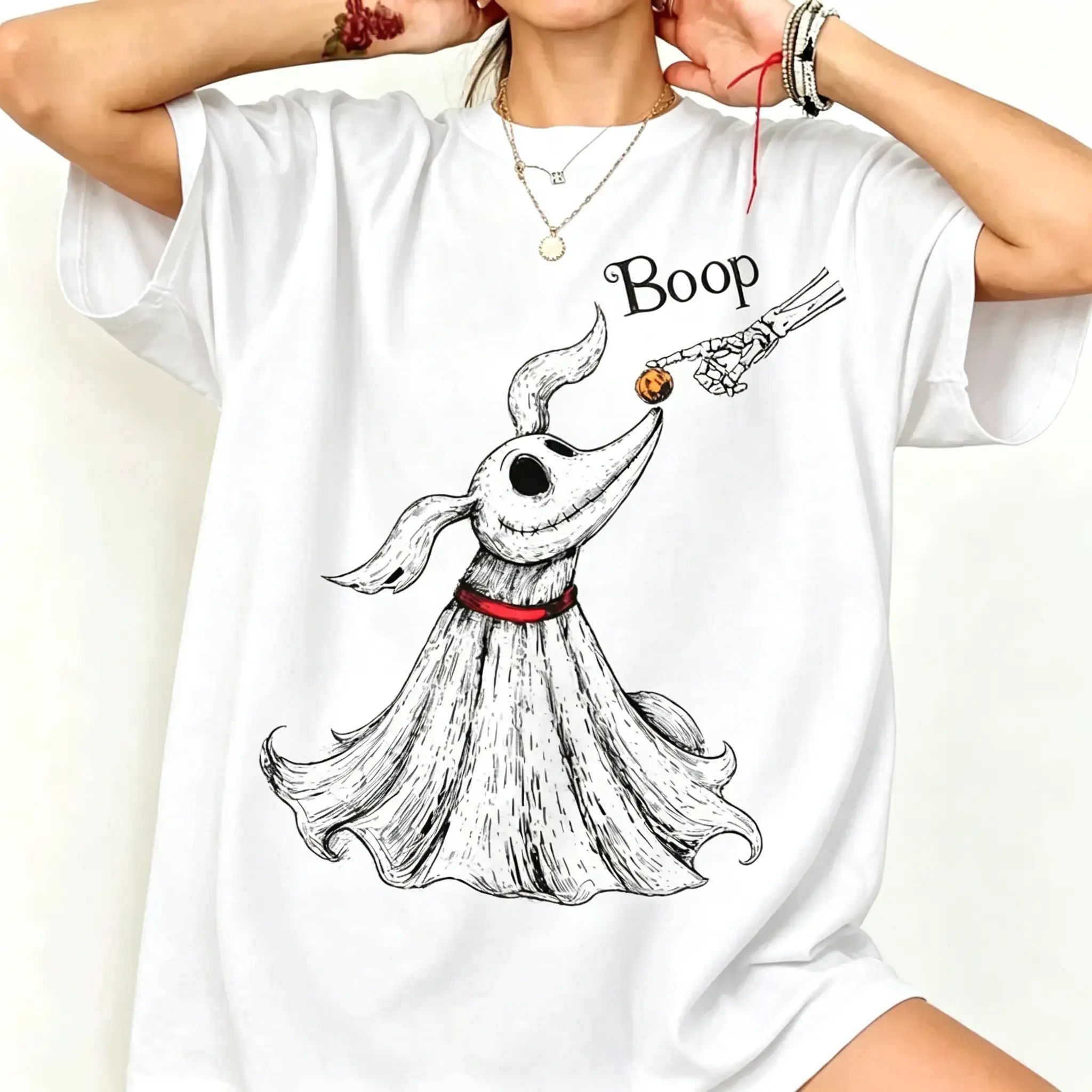 Zero Dog Boop Skeleton Hand Funny T-Shirt