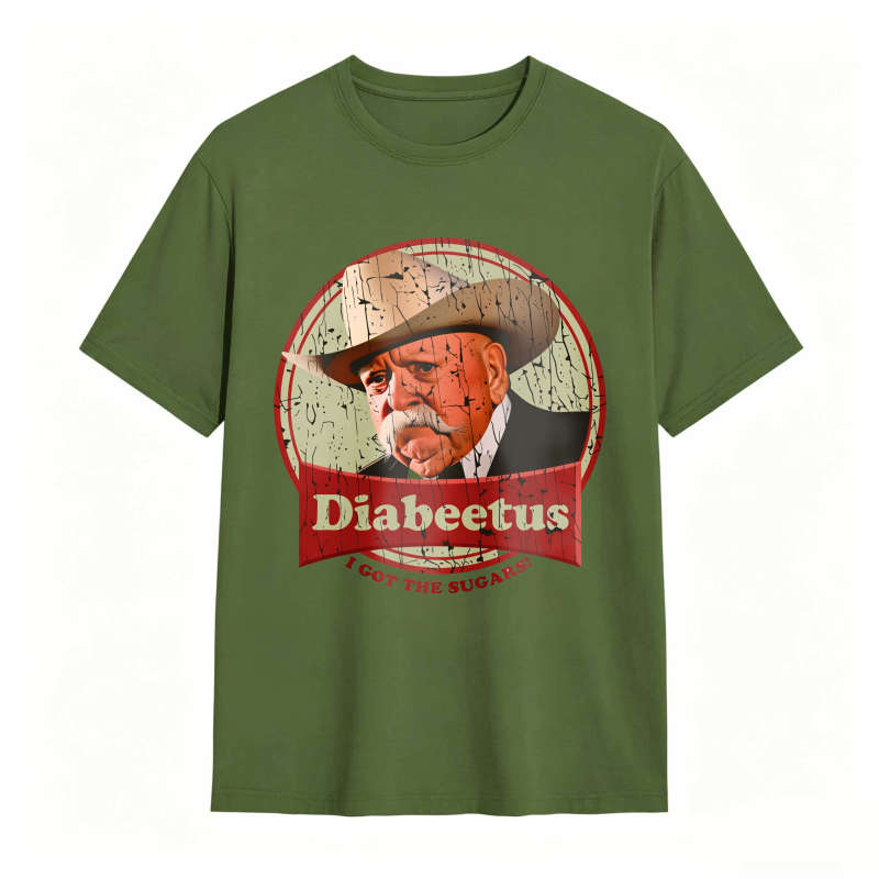 Dorawear™ Diabeetus I Got The Sugars Man With Hat And Mustache Design Unisex Classic T-shirt