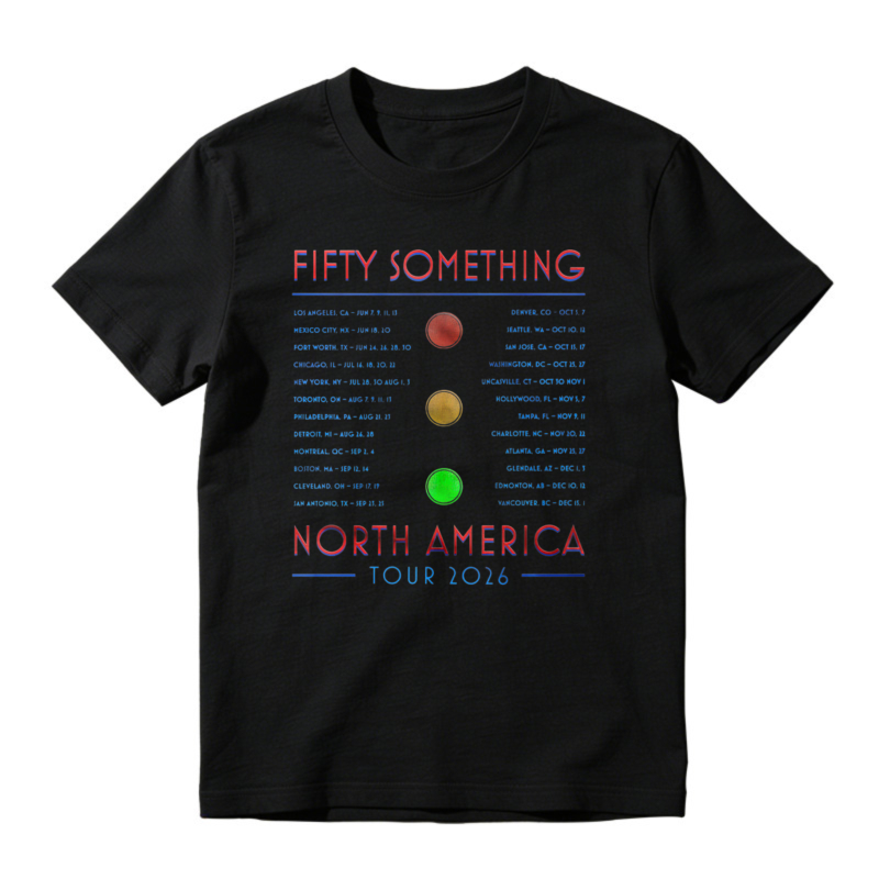 Fifty Something North America Tour 2026 Concert Dates List Graphic T-shirt