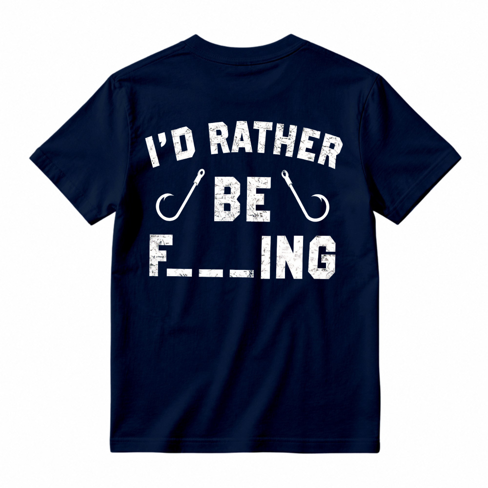 I Would Rather Be Fishing Hook Graphic T-shirt