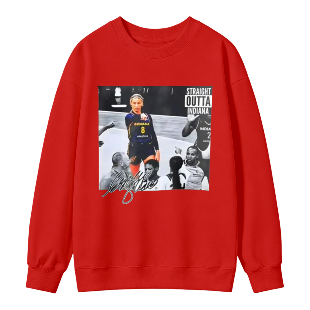 Straight Outta Indiana Volleyball Player Graphic Sweatshirt