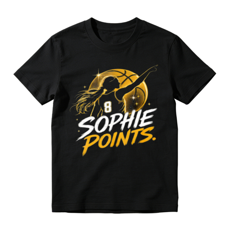 Sophie Points Basketball Player Silhouette Graphic Unisex Classic T-shirt