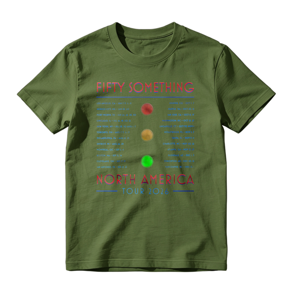 Fifty Something North America Tour 2026 Concert Dates List Graphic T-shirt
