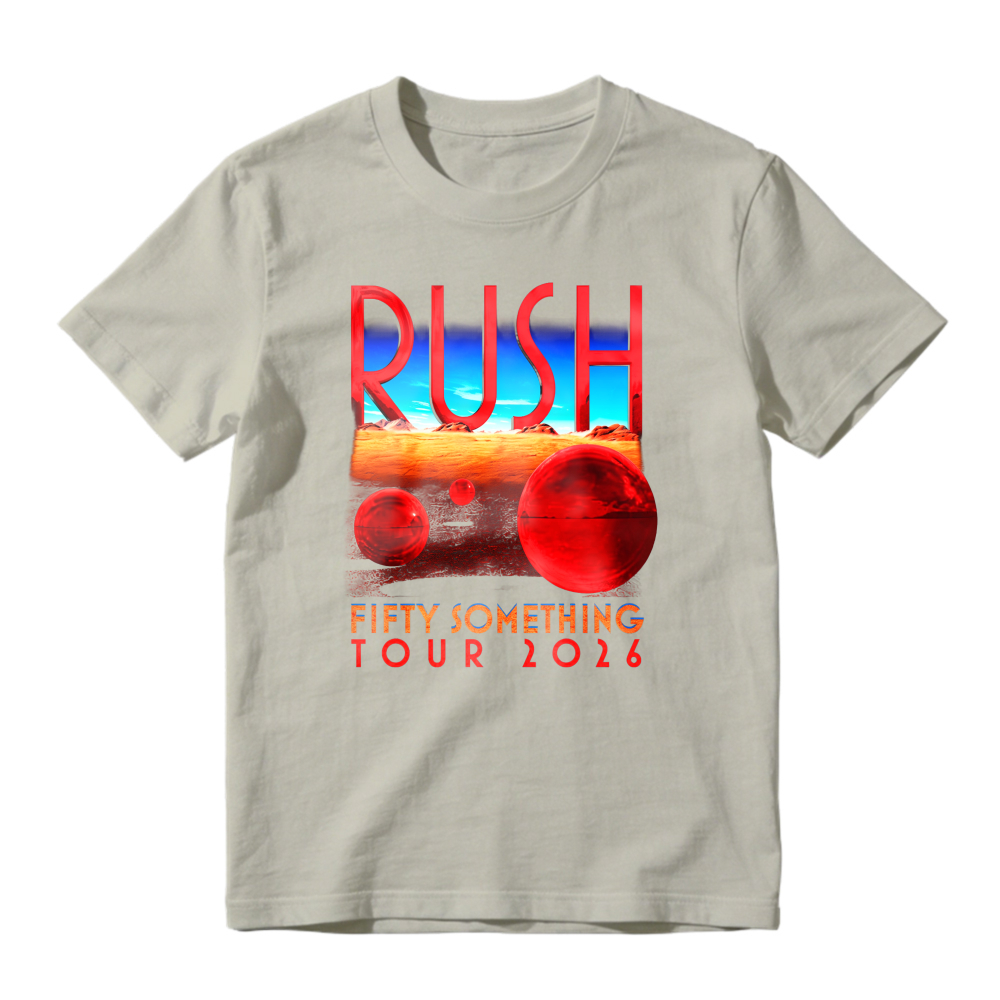 Rush Fifty Something Tour 2026 Retro Sci-Fi Planet Graphic T-shirt