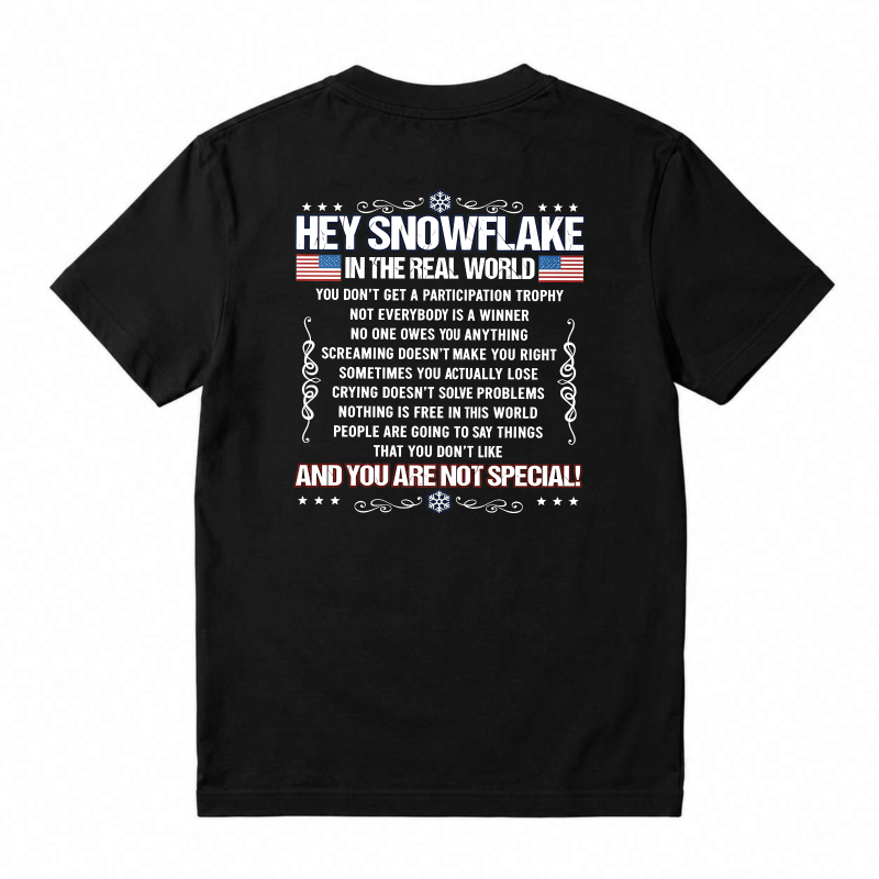 Hey Snowflake In The Real World T-shirt